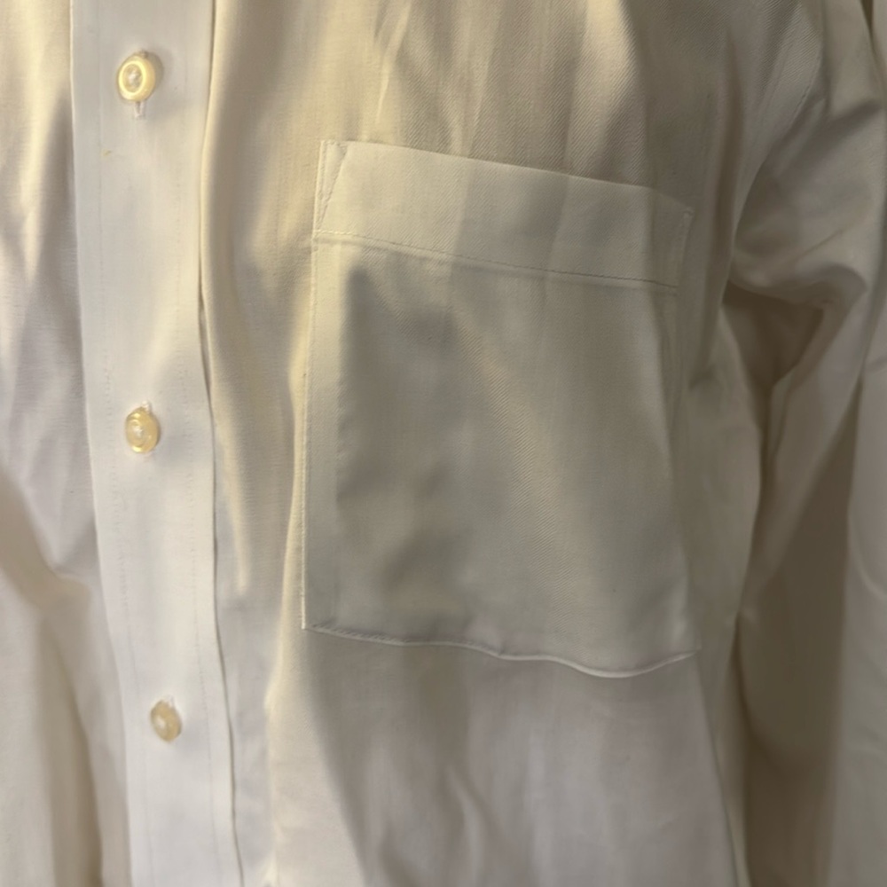Joseph Abboud white cotton non-iron dress shirt - Picture 2 of 5